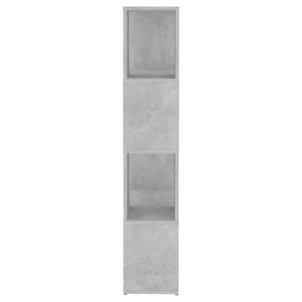 vidaXL Bücherregal/Raumteiler Betongrau 60x24x124,5 cm