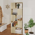 vidaXL Bücherregal Raumteiler Weiß Sonoma-Eiche 60x24x124,5 cm