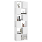 vidaXL Bücherregal Raumteiler Weiß 60x24x186 cm