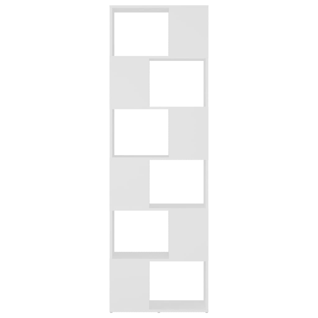 vidaXL Bücherregal Raumteiler Weiß 60x24x186 cm
