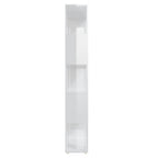 vidaXL Bücherregal Raumteiler Hochglanz-Weiß 80x24x155cm Holzwerkstoff