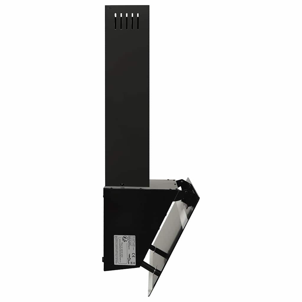 vidaXL Dunstabzugshaube 60 cm Stahl und Hartglas Schwarz