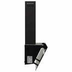vidaXL Dunstabzugshaube 60 cm Stahl und Hartglas Schwarz