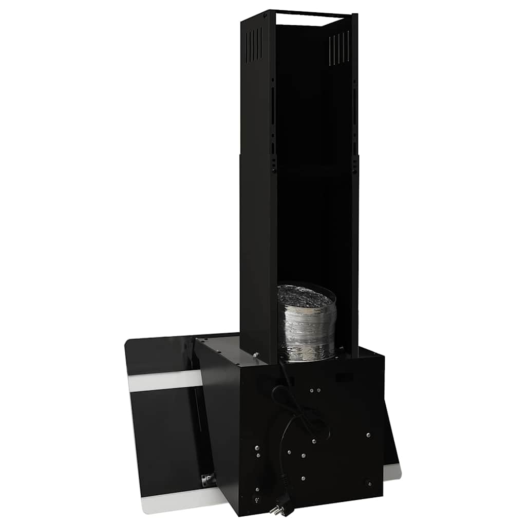 vidaXL Dunstabzugshaube 60 cm Stahl und Hartglas Schwarz