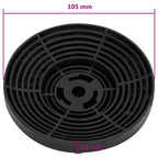 vidaXL Kohlefilter für Dunstabzugshauben 2 Stk. 105x21 mm