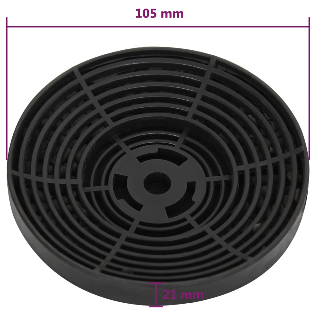 vidaXL Kohlefilter für Dunstabzugshauben 2 Stk. 105x21 mm