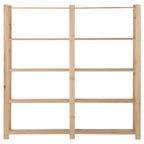 vidaXL Lagerregal mit 5 Böden 170x28,5x170 cm Massivholz Kiefer