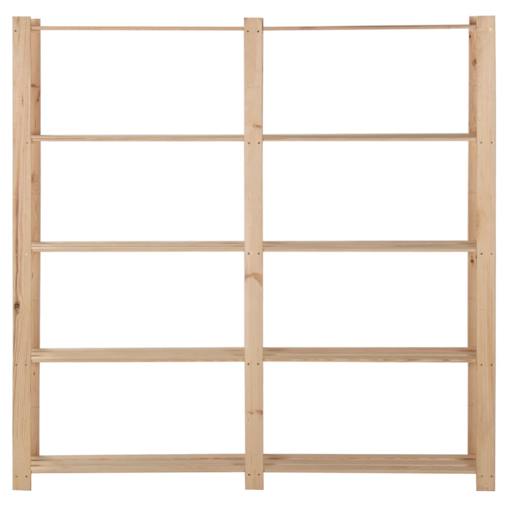 vidaXL Lagerregal mit 5 Böden 170x28,5x170 cm Massivholz Kiefer