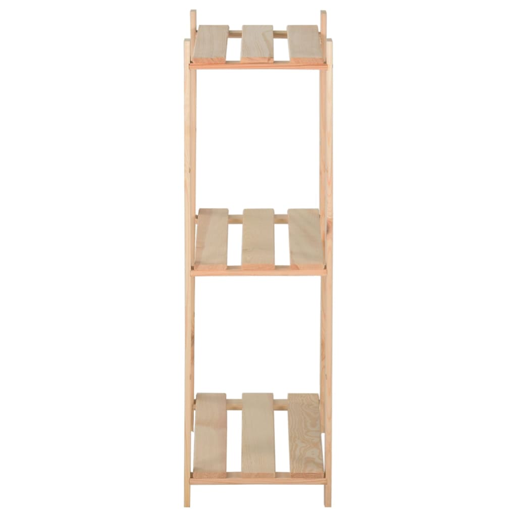 vidaXL Lagerregal mit 3 Böden 80x28,5x90 cm Massivholz Kiefer
