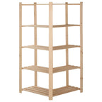 vidaXL Eck-Lagerregal mit 5 Böden 82,5x82,5x170 cm Massivholz Kiefer
