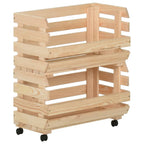 vidaXL Gemüsewagen 37x30x80 cm Massivholz Kiefer