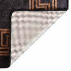 vidaXL Teppich Waschbar 80x150 cm Schwarz und Golden