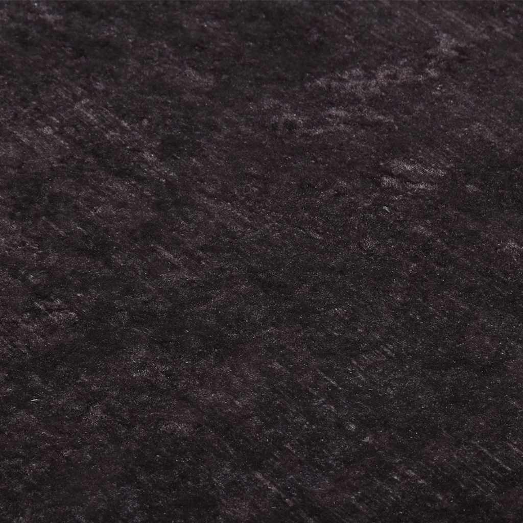 vidaXL Teppich Waschbar 80x150 cm Schwarz und Golden