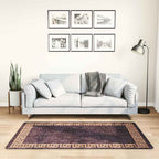 vidaXL Teppich Waschbar 80x150 cm Schwarz und Golden