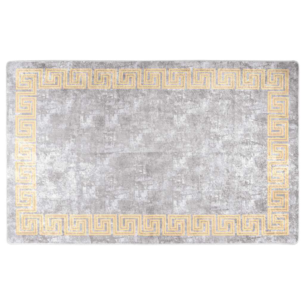 vidaXL Teppich Waschbar 80x150 cm Grau