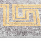 vidaXL Teppich Waschbar 80x150 cm Grau