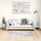 vidaXL Teppich Waschbar 80x150 cm Grau