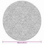 vidaXL Teppich Waschbar Grau φ120 cm
