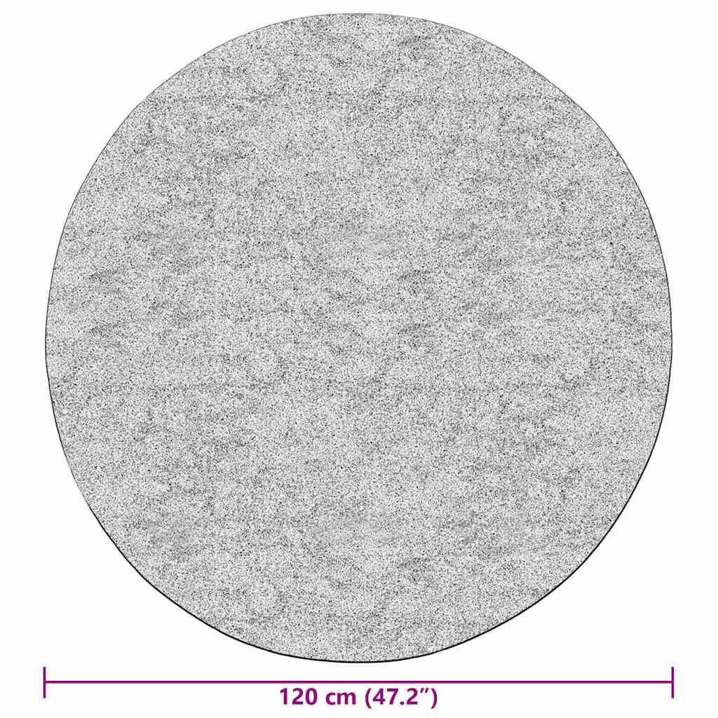 vidaXL Teppich Waschbar Grau φ120 cm