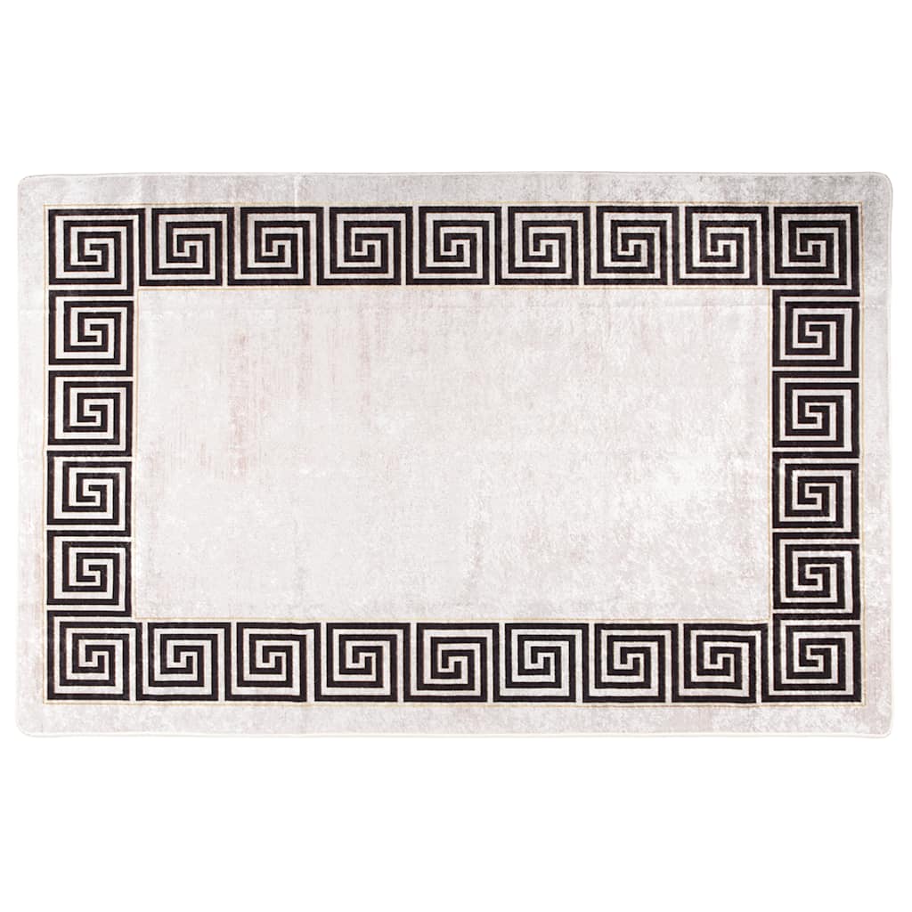 vidaXL Teppich Waschbar 80x150 cm Hellbeige