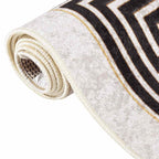 vidaXL Teppich Waschbar 80x150 cm Hellbeige