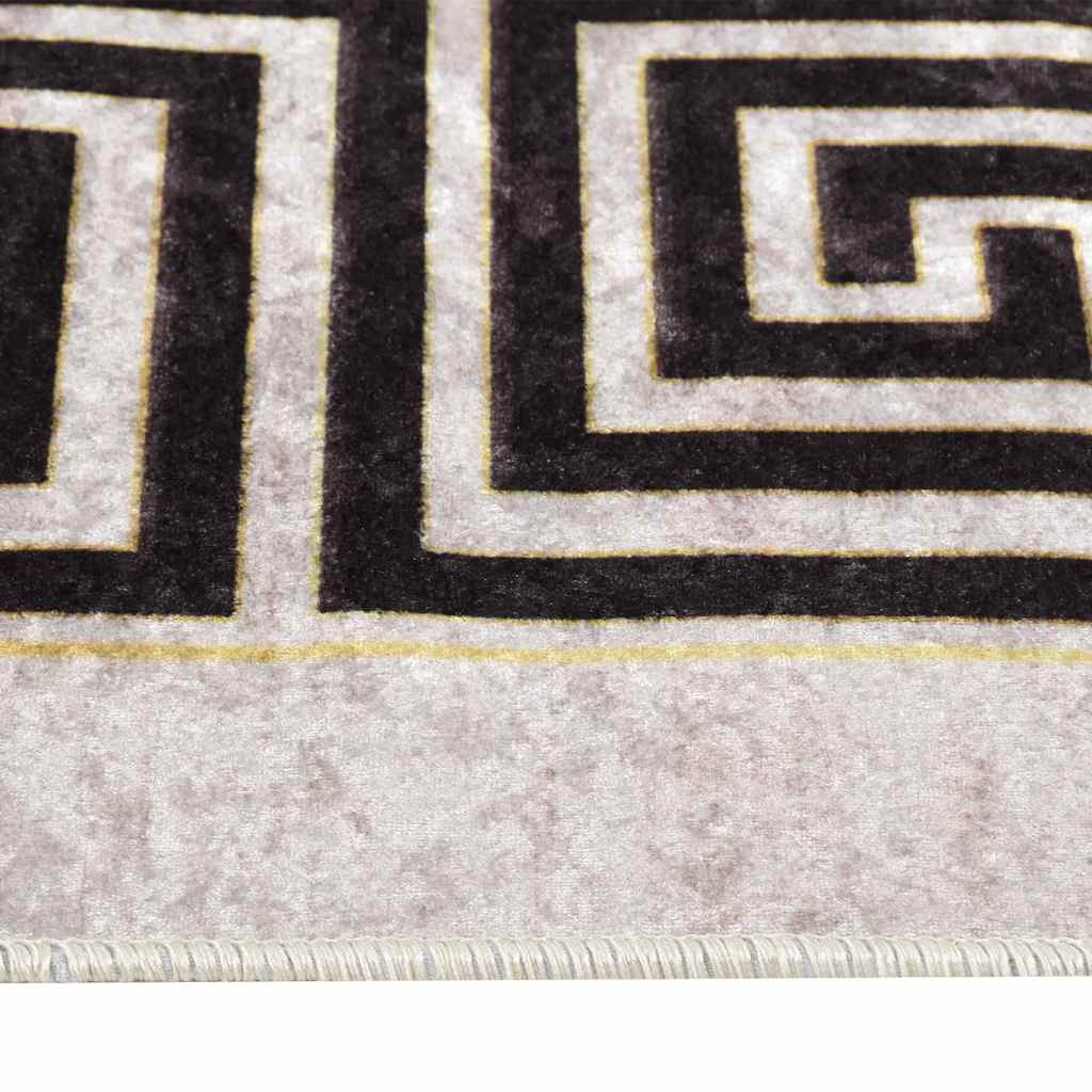 vidaXL Teppich Waschbar 80x150 cm Hellbeige
