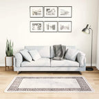 vidaXL Teppich Waschbar 80x150 cm Hellbeige