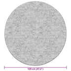 vidaXL Teppich Waschbar φ120 cm Hellbeige Rutschfest