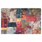 vidaXL Teppich Waschbar Patchwork 80x150 cm Mehrfarbig