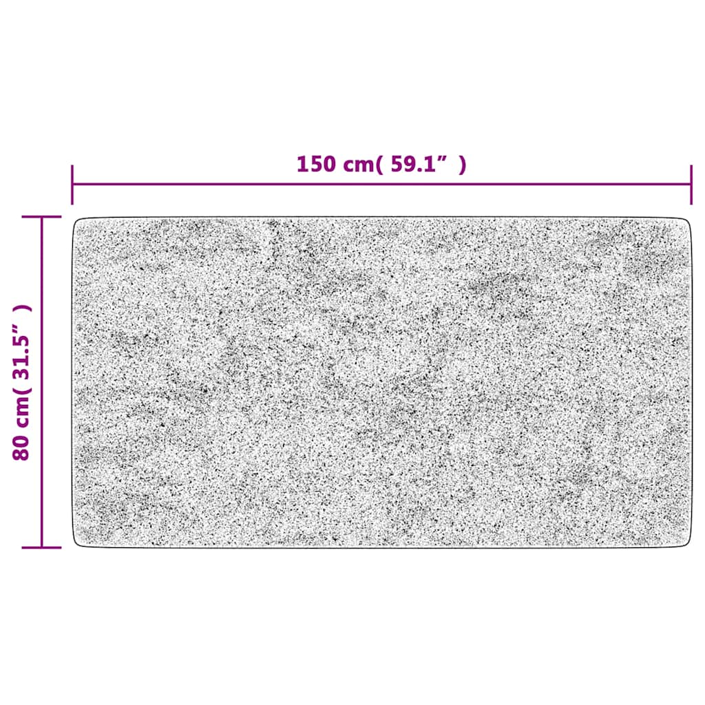 vidaXL Teppich Waschbar Patchwork 80x150 cm Mehrfarbig
