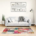 vidaXL Teppich Waschbar Patchwork 80x150 cm Mehrfarbig