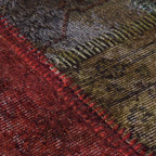 vidaXL Teppich Waschbar Patchwork Mehrfarbig φ120 cm