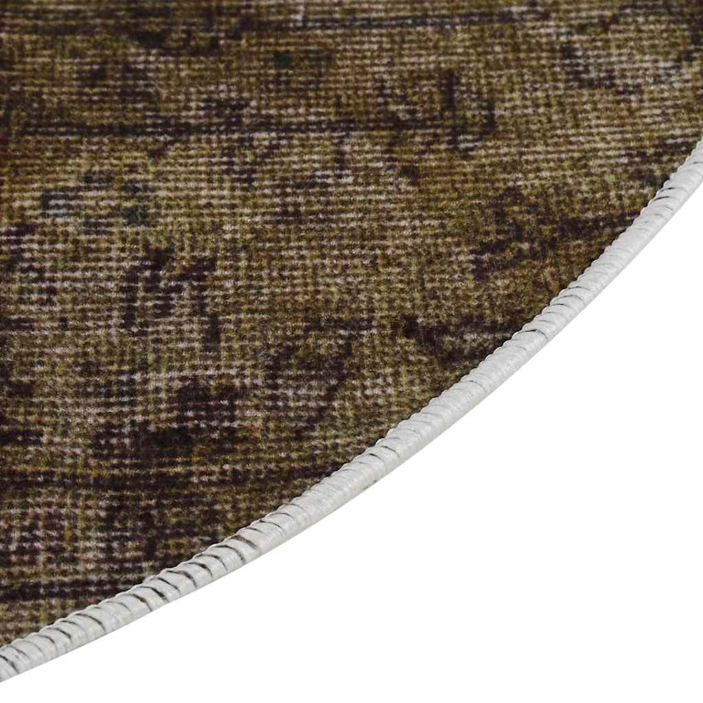 vidaXL Teppich Waschbar Patchwork Mehrfarbig φ120 cm