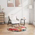 vidaXL Teppich Waschbar Patchwork Mehrfarbig φ120 cm