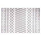 vidaXL Teppich Waschbar 80x150 cm Schwarz und Weiß