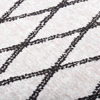 vidaXL Teppich Waschbar 80x150 cm Schwarz und Weiß