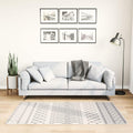 vidaXL Teppich Waschbar 80x150 cm Schwarz und Weiß