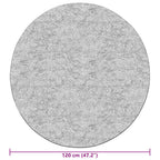 vidaXL Teppich Waschbar Schwarz und Weiß φ120 cm