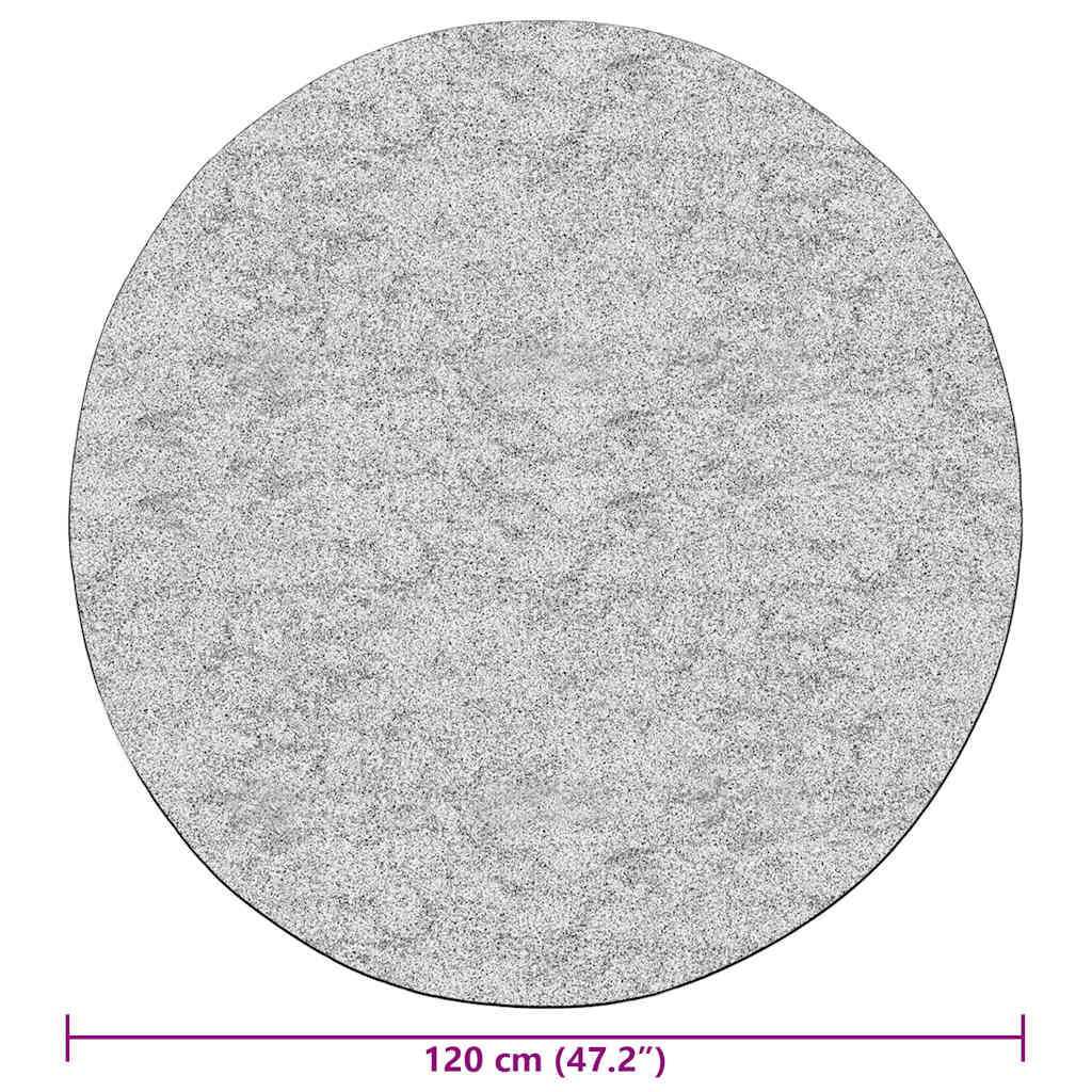 vidaXL Teppich Waschbar Schwarz und Weiß φ120 cm