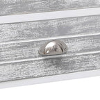 vidaXL TV-Schrank Weiß und Grau 108x30x40 cm Massivholz Paulownia