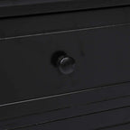 vidaXL TV-Schrank Schwarz 108x30x40 cm Massivholz Paulownia