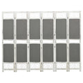 vidaXL 6-tlg. Raumteiler Grau 210x165 cm Stoff