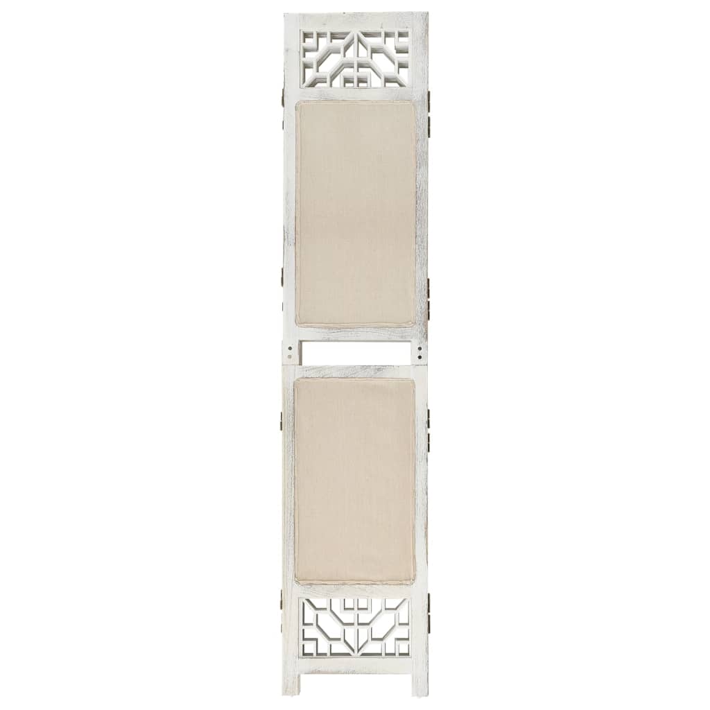vidaXL 5-tlg. Raumteiler Creme 175x165 cm Stoff