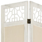 vidaXL 5-tlg. Raumteiler Creme 175x165 cm Stoff