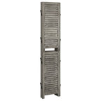 vidaXL 5-tlg. Raumteiler Grau 179x166 cm Massivholz