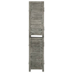 vidaXL 6-tlg. Raumteiler Grau 214x166 cm Massivholz