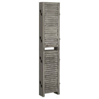 vidaXL 6-tlg. Raumteiler Grau 214x166 cm Massivholz