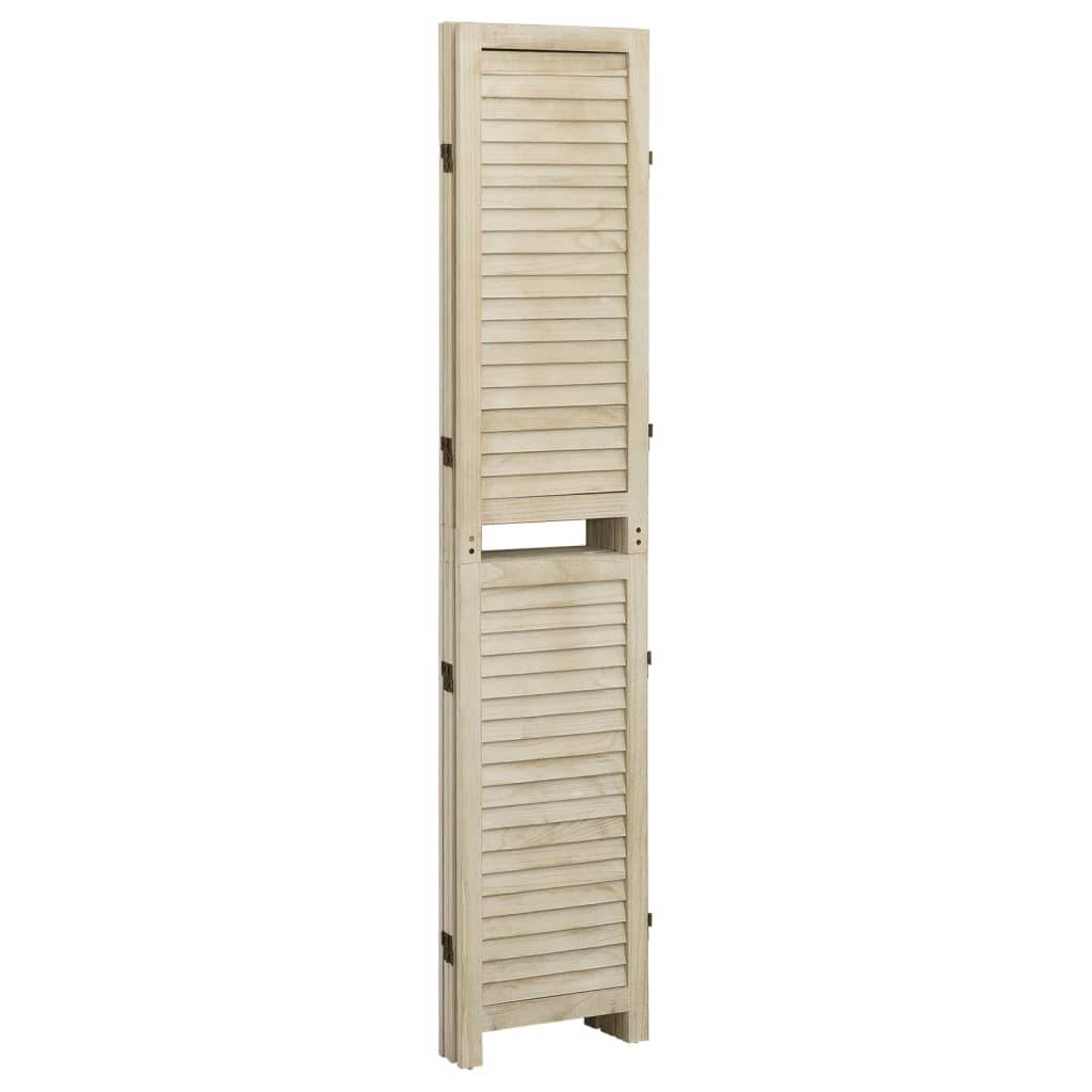 vidaXL 4-tlg. Raumteiler 140x165 cm Massivholz Paulownia