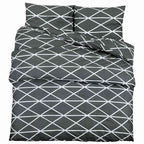 vidaXL Bettwäsche-Set Grau 140x200 cm Baumwolle