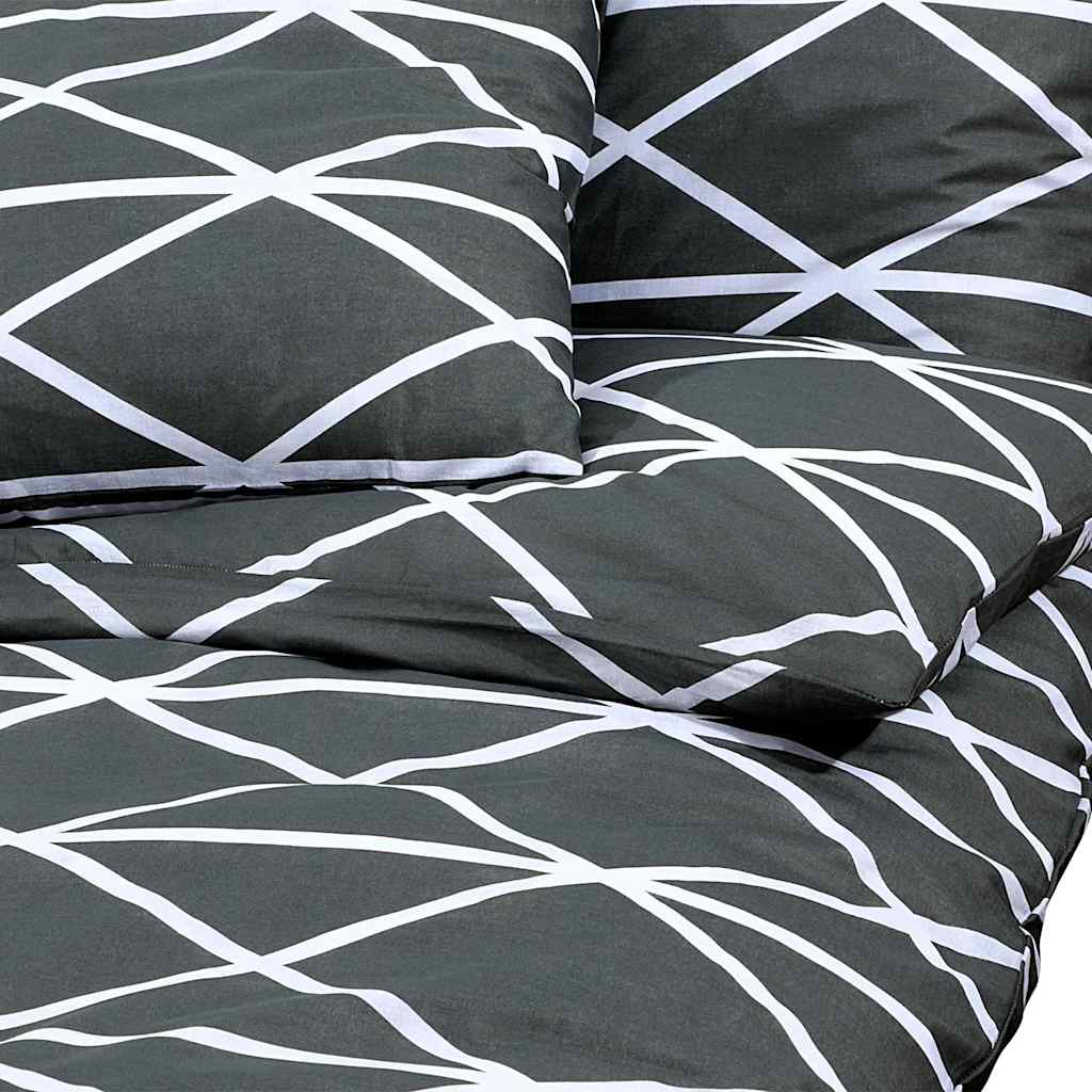 vidaXL Bettwäsche-Set Grau 140x200 cm Baumwolle